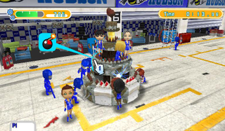 Illustration for article titled Pit Crew Panic – Girls in Miniskirts Fixing Giant Toilets